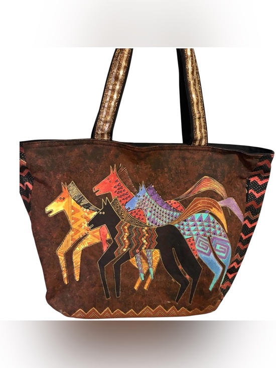 Laurel Burch Handbags - Laurel Burch Tote Wild Horses Running Free Western Cowboy Bag Equestrian Sequin